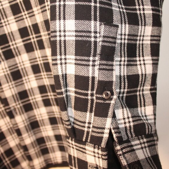 Senma Men’s Casual Check Flannel Button Up Shirt - Picture 8 of 9